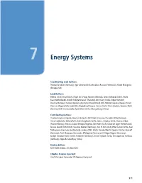 Chapter 7 on Energy Systems Gas (GHG) Emissions