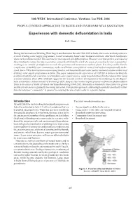 Experiences with Domestic Defluoridation in India