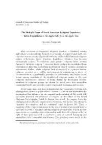 The Multiple Faces of Greek American Religious Experience: Helen Papanikolas’S the Apple Falls from the Apple Tree