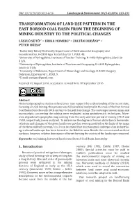 Transformation of Land Use Pattern in the East Borsod Coal Basin from The