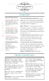 Current Menu