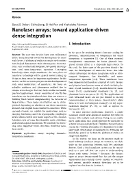 Nanolaser Arrays
