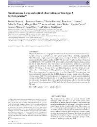 Simultaneous Xray and Optical Observations of True Type 2 Seyfert
