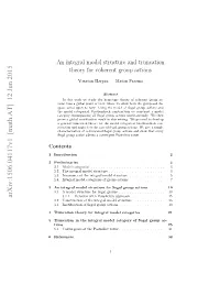 An Integral Model Structure and Truncation Theory for Coherent Group