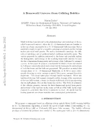 Arxiv:Hep-Th/0107148V2 6 Jan 2002 Rdc Rnwrduies Eysmlrt H Omgn Iha( a with Th Cosmogony Vacuum