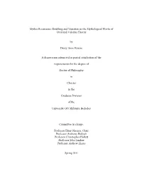 Chapter 2 Investigates the Extended Catalogue of Curses in Ovid’S Ibis in Relation to Both the Mythographic Tradition and Ovid’S Own Poetic Corpus