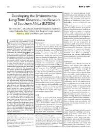 Developing the Environmental Long-Term Observatories Network