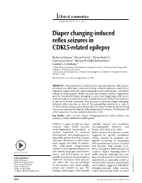 Diaper Changing-Induced Reflex Seizures in CDKL5-Related Epilepsy