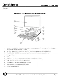 HP Compaq 8100 Elite Series Overview