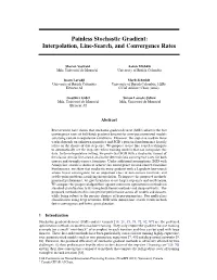 Painless Stochastic Gradient: Interpolation, Line-Search, and Convergence Rates
