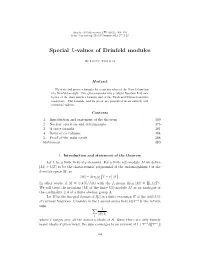 Special L-Values of Drinfeld Modules