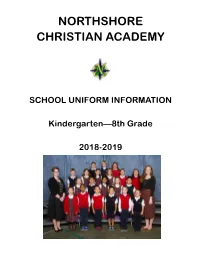 2018-2019 Uniform Information