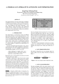 A Chord-Scale Approach to Automatic Jazz Improvisation