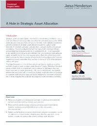 A Hole in Strategic Asset Allocation