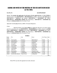 Agenda and Notes of the Meeting of the Rta Kottayam Dated 22/02/2018
