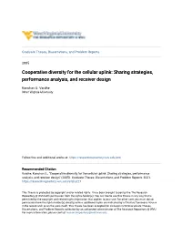 Cooperative Diversity for the Cellular Uplink: Sharing Strategies, Performance Analysis, and Receiver Design