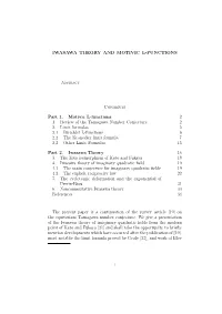 Iwasawa Theory and Motivic L-Functions