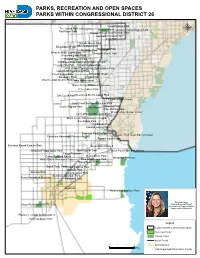 Parks, Recreation and Open Spaces Parks Within Congressional District 26