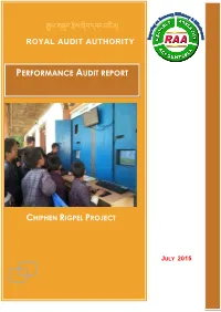 Performance Audit Report Royal Audit Authority