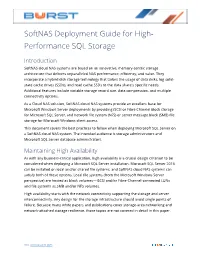 Softnas Deployment Guide for High- Performance SQL Storage