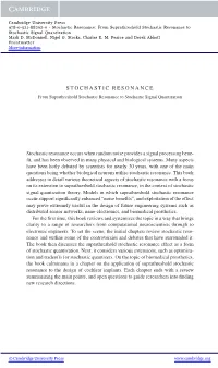 Stochastic Resonance: from Suprathreshold Stochastic Resonance to Stochastic Signal Quantization Mark D