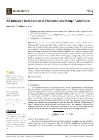 An Intuitive Introduction to Fractional and Rough Volatilities