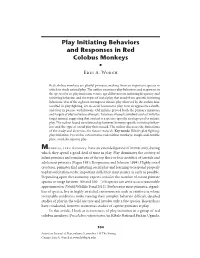 Play Initiating Behaviors and Responses in Red Colobus Monkeys S Eric A