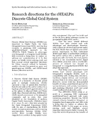 Research Directions for the Rhealpix Discrete Global Grid System