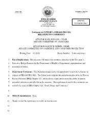STATE of HAWAII Testimony in SUPPORT of HB1088 HD3 SD1