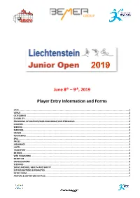 1St Liechtenstein Junior Open