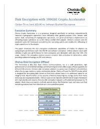 Disk Encryption with 100Gbe Crypto Accelerator