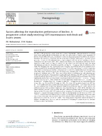 Factors Affecting the Reproductive Performance of Bitches: a Prospective Cohort Study Involving 1203 Inseminations with Fresh and Frozen Semen