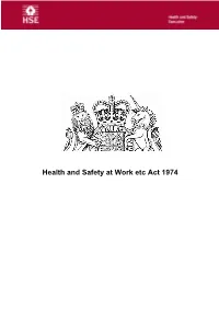 Health and Safety at Work Etc Act 1974 Page 1