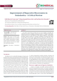 Improvement of Reparative Bioceramics in Endodontics - a Critical Review