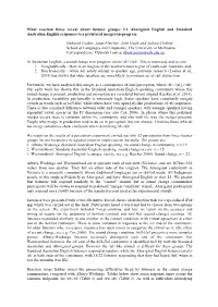 L1 Aboriginal English and Standard Australian English Responses to a Prelateral Merger-In-Progress