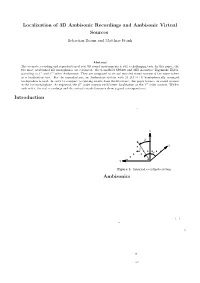 Localization of 3D Ambisonic Recordings and Ambisonic Virtual