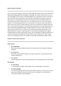 Research Project Summmary Main Research