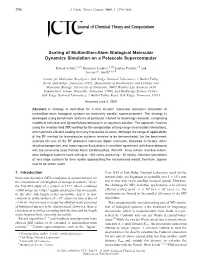 Scaling of Multimillion-Atom Biological Molecular Dynamics Simulation on a Petascale Supercomputer