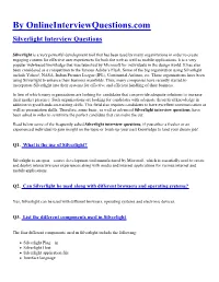 Silverlight Interview Questions