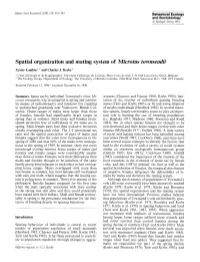 Spatial Organization and Mating System of &lt;Emphasis Type="Italic