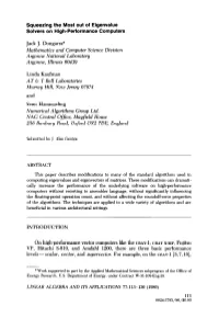 Squeezing the Most out of Eigenvalue Solvers on High-Performance Computers