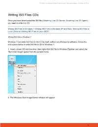 Writing ISO Files Cds