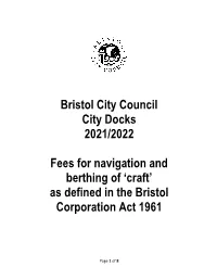 Annual Navigation and Berthing Charges