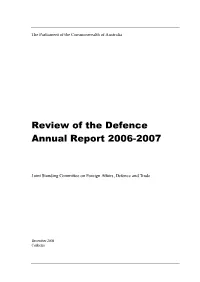 Pages for Review of the Defence Annual