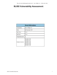 Pointscan Vulnerability Assessment