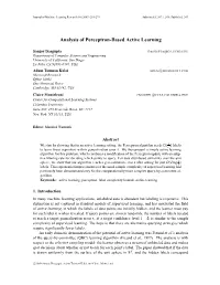 Analysis of Perceptron-Based Active Learning
