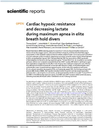 Cardiac Hypoxic Resistance and Decreasing Lactate During Maximum