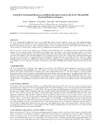 Controls on Geothermal Activity in the Sevier Thermal Belt, Southwestern