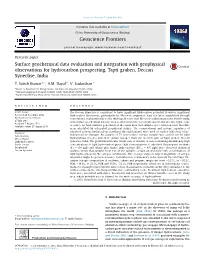 Surface Geochemical Data Evaluation and Integration with Geophysical Observations for Hydrocarbon Prospecting, Tapti Graben, Deccan Syneclise, India