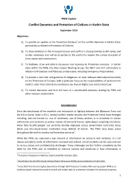 Conflict Dynamics and Protection of Civilians in Kachin State